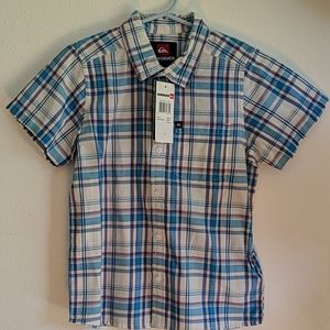 Quiksliver Boys Plaid Button Down Shirt Size 6